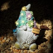 Customizable Outdoor Garden Gnome Decorative Resin Ornament Solar Powered Lawn Courtyard Lamp Customizable Decorative Craft - Image 4