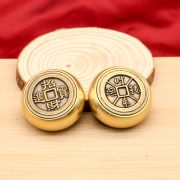 Bronze Lucky Charm Double-Sided Rotating Handheld Craftwork Metal Custom Medal Badge For Business Development And Prosperity - Image 4