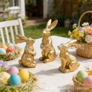 European Style Customizable Decorative Rabbit Ornament Resin Craft for Easter Home Garden Courtyard Decoration Living Room