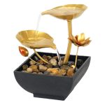 Home Decor Wealth Attracting Small Flowing Water Fountain Ornament Office Craftsmanship Waterfall Desk Top Fountain Feng Shui Decor