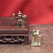 Retro Bronze Magic Frog Miniature Figurine Creative Wizard Frog Collectible Desktop Decorative Item Custom Metal Medal Badge - Image 3