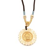 Custom Metal Pendant Vintage Chinese Style Mountain Ghost Coin Necklace Traditional Red Soil Coin Design with Retro Safety Buckle - Image 5