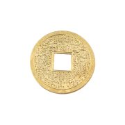 五帝钱工艺品配件铜钱/合金铜钱2.0cm金色招宝龙凤铜钱 风水摆件 - Image 5