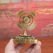 复古八方来财风生水起风车摆件家居装饰财源广进小风扇开运工艺品 - Image 2