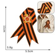Russian Saint George Ribbon Custom Metal Medal Badge Yellow Black Striped Award In Memory Of Victory In The Great Patriotic War - Image 4