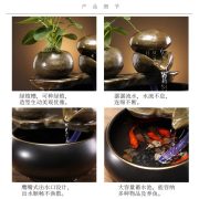 Minimalist Small Size Ceramic Water Fountain Decoration Chinese Zen Style Office Desk Study Room Tea Table Decorative Item - Image 4
