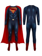 New Superman Steel Body Adult Cosplay Suit Halloween Costume Hero Clark Kent Tight Clothes Cape For Stage Performance