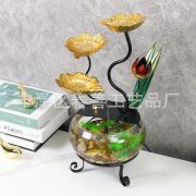 Desktop Fish Tank Water Fountain Ornament Simplicity Indoor Office Decorative Flowing Water Feature Circular Motion - Image 4