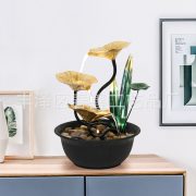 Simplified Home Water Flow Ornament Circular Wealth Attracting Office Opening Gift Living Room TV Cabinet Decor - Image 4