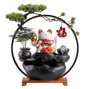 Creative Wealth Cat Flowing Water Fountain Ornament for Living Room Office Decor Desktop Circular Water New Chinese Style Gift Opening - Image 5