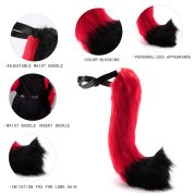 FurryTail Custom Mascot Costume Fox Tail Plush Tail Animal Costume Accessory for Anime Cosplay with Waist Belt - Image 5