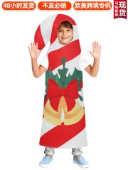 Christmas Cane Sugar Cosplay Santa Claus Bell Children's Festival Cartoon Performance Clothing Adult Stage Performance Costume