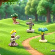 Customizable Decorative Resin Ornaments Miniature Landscape Decoration ZAKKA Goods Simulation Directional Signboard Four Styles Tree Stump Signboard - Image 2