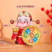 源头工厂财神转转乐摆件树脂工艺品财神爷桌面家居玄关小摆件文创 - Image 3