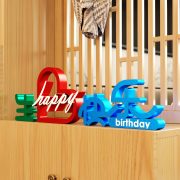 Customizable Decorative Ornament 3D Birthday Greeting Word Sign Cute Tabletop Decoration Scene Arrangement Party Supplies - Image 4