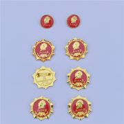 Custom Metal Medal Badge Chairman Mao Emblem Diamond Style Home Town Pins Small Red Memorial Medals for Serving People - Image 2