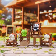 New Cartoon FOFO Animal Rocking Chair Resin Craft Creative Home Decoration Tabletop Ornaments Customizable Decorative Accessories