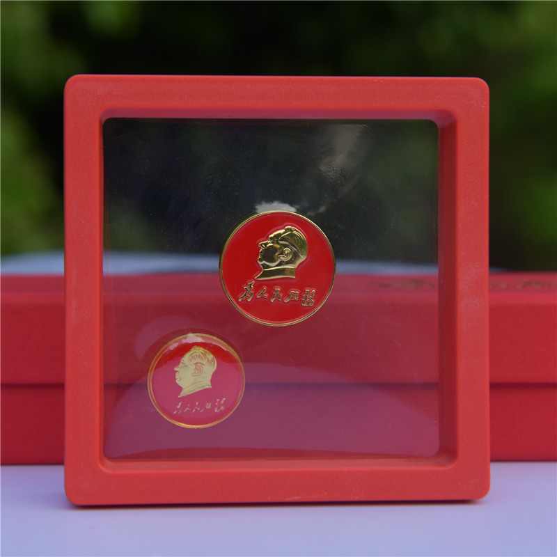 O1CN01lvzGc91HTfl5KOeGf_2201239640759-0-cib.jpg Red Magnetic Chairman Mao Badge 2.2cm Commemorative Round Chest Badge Collection Custom Metal Medal Badge - Image 1
