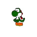 Green Dinosaur Custom Metal Medal Badge Cute Cartoon Creative Game Character Bomber Man Embroidery Pin