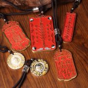 Bronze Vermilion TaiShi General Order Necklace Chinese Ethnic Style Amulet Pendant Custom Metal Medal Badge Decoration Gift - Image 2