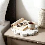 Retro Wooden Lace Tray Bedroom Entrance Decor Display Plate Aromatic Candle Holder Home Decoration Flower Pot Stand