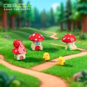 苔藓微景观生态瓶 卡通蘑菇房 三款蘑菇子 dIY造景树树脂小摆件 - Image 3