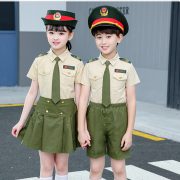 Children's Military Uniform Army Set Small Navy Performance Costume Air Force Student Chorus Toddler Boys Girls Reading - Image 5