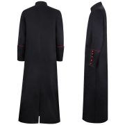 Medieval Priest Cosplay Costume Red Edge Adult Stage Performance Wear Halloween Role-playing Ready Stock - Image 6