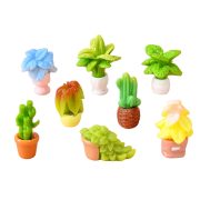 New Cartoon Miniature Potted Plant Accessories Customizable Decorative Ornament for Dollhouse Scenery Fridge Magnet Keychain DIY Resin Decoration - Image 5
