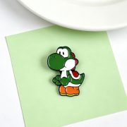 Green Dinosaur Custom Metal Medal Badge Cute Cartoon Creative Game Character Bomber Man Embroidery Pin - Image 4