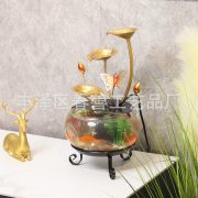Simplified Home Desktop Small Fish Tank Water Fountain Ornament Circular Flowing Water Decoration Lucky Opening Gift - Image 3