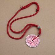 藏银山鬼花钱朱砂黑金沙吊坠黄铜山鬼花钱吊坠项链包包钥匙扣挂件 - Image 3