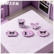 库洛米餐盘餐具造型树脂工艺品食玩小配件桌面摆件卡通工艺品批发 - Image 3