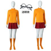 Adult Scooby-Doo Velma Cosplay Costume Stage Performance Suit for Themed Events and Parties - Image 2