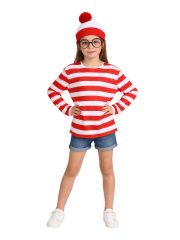 跨境聪明的沃里cos服 Where's Wally亲子装cosplay服装万圣扮演服 - Image 3