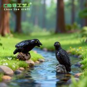 Customizable Decorative Ornament Realistic Crow Figurine Miniature Garden Landscape DIY Decoration Accessory for Car Dashboard - Image 4