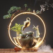 Creative Ceramic Flowing Water Fountain Ornament for Living Room Shop Desktop Office Moving Opening Gifts - Image 3