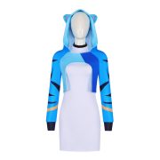 Blue Devil Cat Tiger Sweatshirt Adult Stage Performance Costume K-POP Star Hunter Magic Girl Cosplay Halloween Performance Clothes