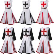 Large Size Adult Halloween Medieval Knight Robe Costume for Stage Performance Dance Party New Amazon Product - Image 2