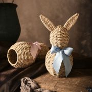 Easter Rabbit Customizable Decorative Ornaments Handcrafted Wickerlike Design Creative Indoor Decoration Accessories - Image 4
