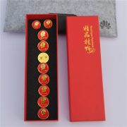 Custom Metal Medal Badge Set of 10 Service Commemorative Pins with Long Box Chairman Mao Zedong Symbol of People's Dedication - Image 3
