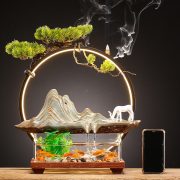 New Chinese Style Wealth Attracting Flowing Water Fountain Ornament Creative Home Office Desktop Decoration Fish Tank Gift - Image 4