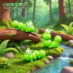 Customizable Decorative Ornaments Miniature Garden Scene DIY Decoration Accessories Cute Miniature Caterpillar Resin Craft