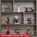 Retro Bookshelf Home Decor Small Ornament Customizable American Style Clothing Store Decoration Coffee Shop Window Display Props