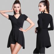 Adult Latin Dance Dress Asymmetric Top Long Sleeve Stage Performance Costume Women's Non-standard Uniform for Adults - Image 2