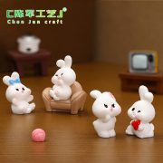 Creative Customizable Miniature Rabbit Doll Decorative Ornaments Blind Box House Decoration Accessories Resin Crafts - Image 4