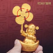 2026 Year Office Decorative Wealth God Figure Custom Metal Medal Badge Home Living Room Decoration Prosperity Offering Piece - Image 2