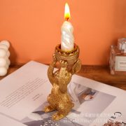 European Style Creative Rabbit Candlestick Customizable Decorative Ornament Resin Easter Bunny Tabletop Decoration Aromatherapy Candle Holder - Image 2