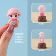 新品植绒站姿背带裤莫莫 萌粒手工diy饰品创意小玩意树脂桌面摆件 - Image 3