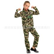 Children's Soldier Doll Performance Costume Camouflage Outfit for Girls and Boys Military Uniform Stage Performance Wear - Image 2